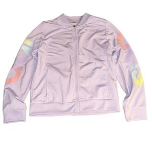 Girls Adidas Pastel Rainbow Purple Full Zip Jacket